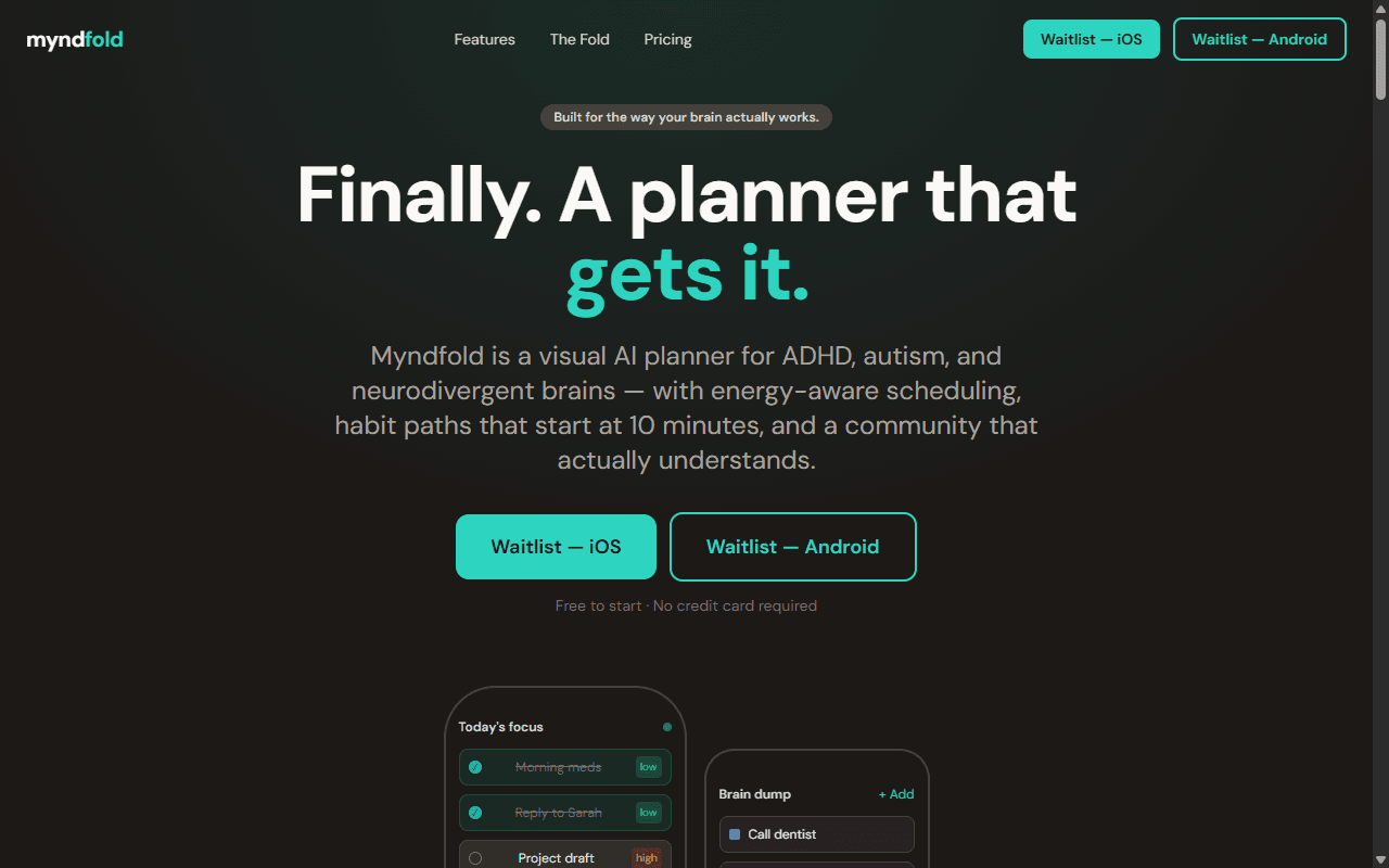 Myndfold — product screenshot